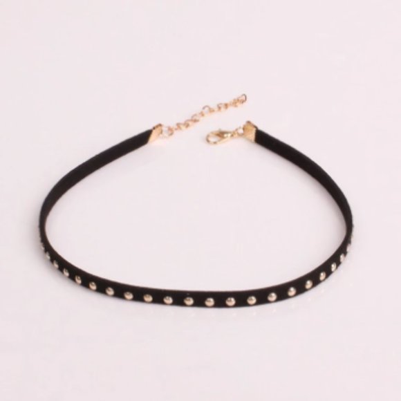 2pcs Choker Necklace Punk Black Leather Collar - Picture 4 of 5